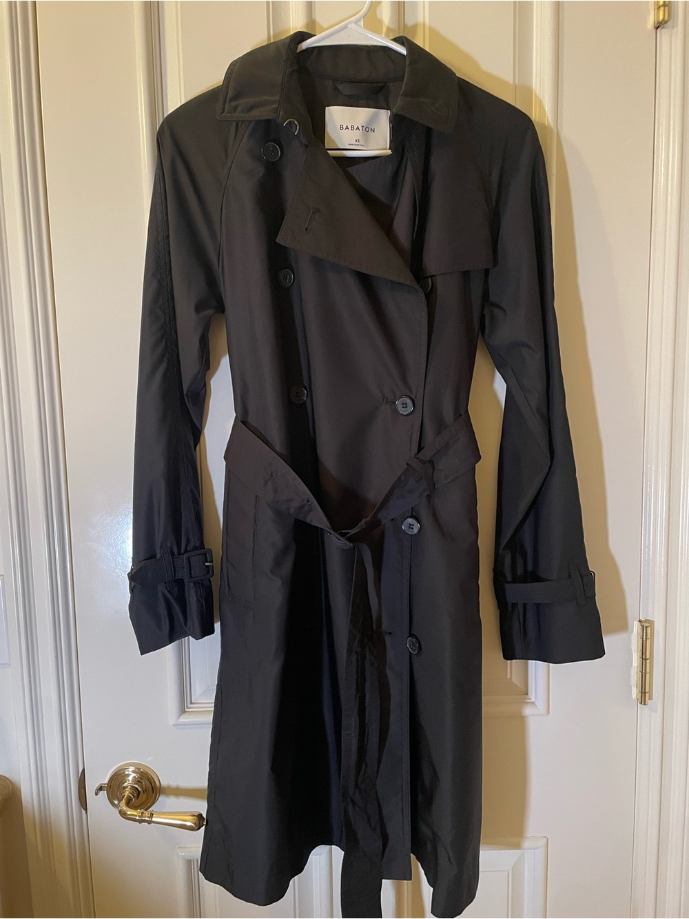 Babaton Black Double-Breasted Trench Coat
